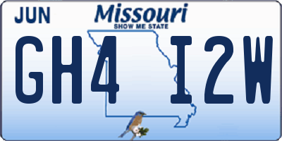 MO license plate GH4I2W