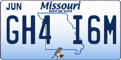 MO license plate GH4I6M