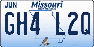 MO license plate GH4L2Q