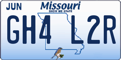 MO license plate GH4L2R