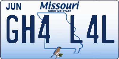MO license plate GH4L4L