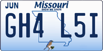 MO license plate GH4L5I