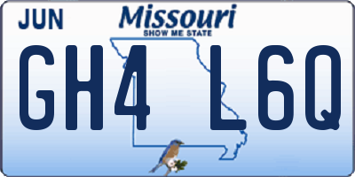 MO license plate GH4L6Q