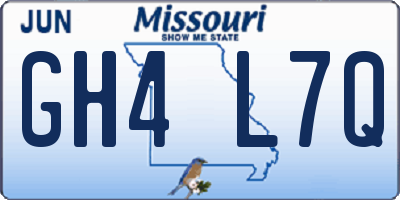 MO license plate GH4L7Q