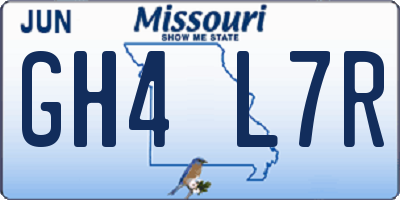 MO license plate GH4L7R