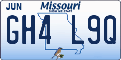MO license plate GH4L9Q