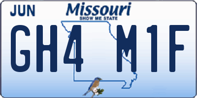 MO license plate GH4M1F