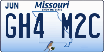 MO license plate GH4M2C