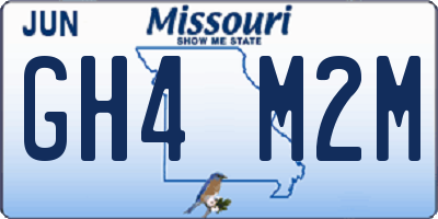 MO license plate GH4M2M