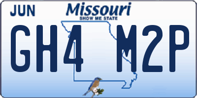 MO license plate GH4M2P