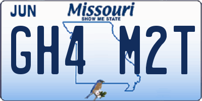 MO license plate GH4M2T
