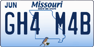 MO license plate GH4M4B