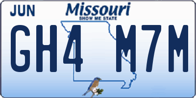 MO license plate GH4M7M
