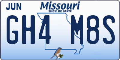 MO license plate GH4M8S