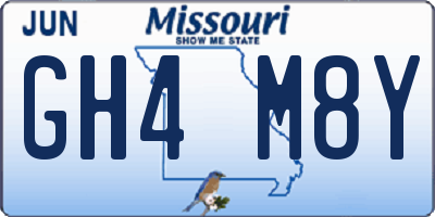 MO license plate GH4M8Y