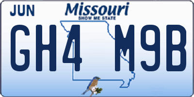 MO license plate GH4M9B