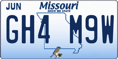 MO license plate GH4M9W