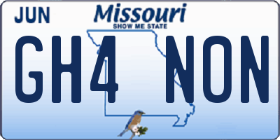 MO license plate GH4N0N