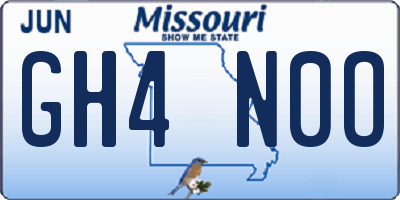 MO license plate GH4N0O