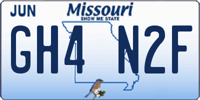MO license plate GH4N2F