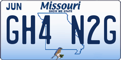 MO license plate GH4N2G
