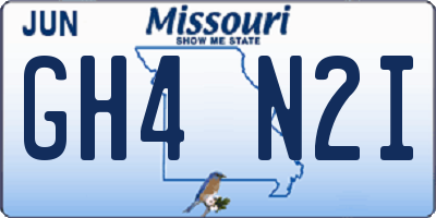 MO license plate GH4N2I