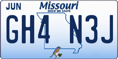 MO license plate GH4N3J