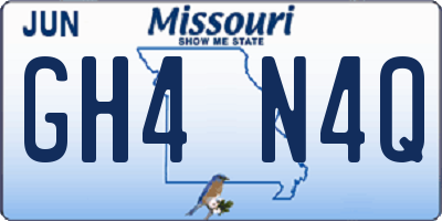 MO license plate GH4N4Q