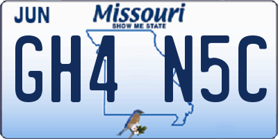 MO license plate GH4N5C