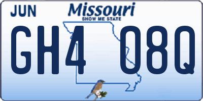 MO license plate GH4O8Q