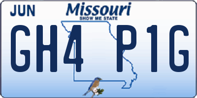 MO license plate GH4P1G