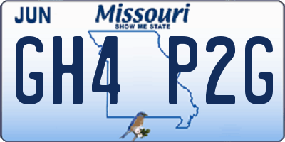 MO license plate GH4P2G