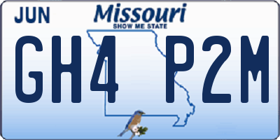 MO license plate GH4P2M