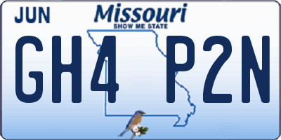 MO license plate GH4P2N