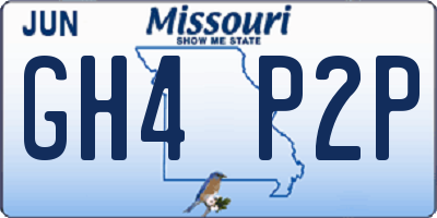 MO license plate GH4P2P