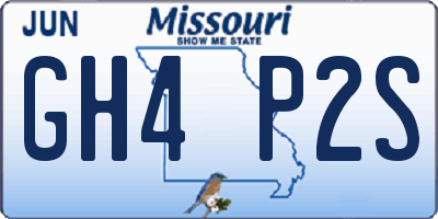 MO license plate GH4P2S