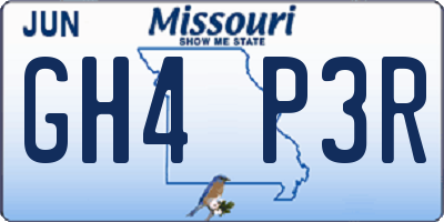 MO license plate GH4P3R