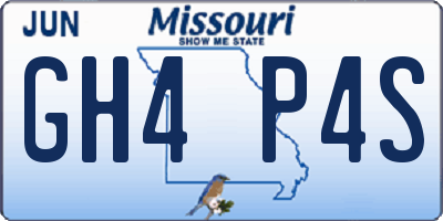 MO license plate GH4P4S