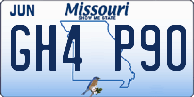 MO license plate GH4P9O