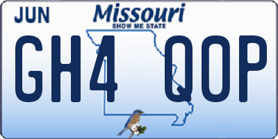 MO license plate GH4Q0P