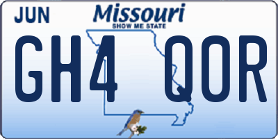 MO license plate GH4Q0R