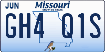 MO license plate GH4Q1S