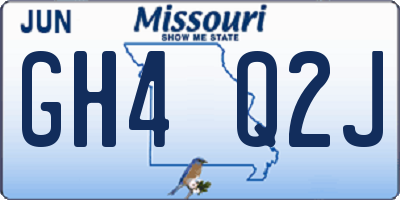 MO license plate GH4Q2J