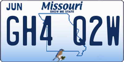 MO license plate GH4Q2W