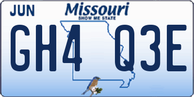 MO license plate GH4Q3E