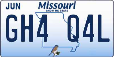 MO license plate GH4Q4L