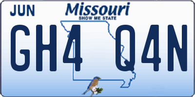 MO license plate GH4Q4N