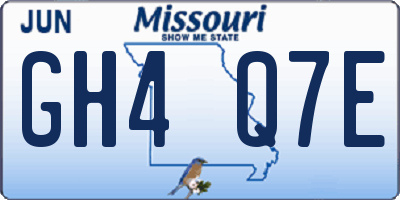MO license plate GH4Q7E