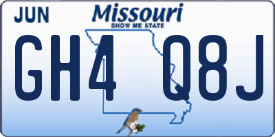 MO license plate GH4Q8J