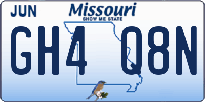 MO license plate GH4Q8N